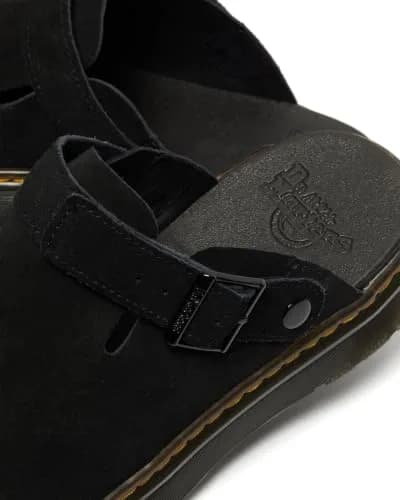 Dr. Martens Carlson Black Medium | Casual Slip-On Mule with Suede Comfort thumbnail 2