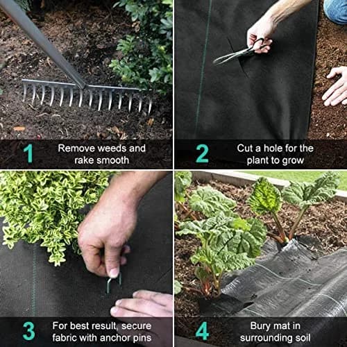 Groweco Heavy Duty Weed Barrier Landscape Fabric 6FT x 300FT (183cm x 9144cm) | Woven Geotextile Ground Cover for Driveways & Gardens thumbnail 6