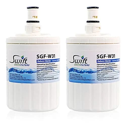 Swift Green Filters SGF-W31 Compatible Refrigerator Water Filter 2 Pack | NSF Certified, 3000-Gallon Capacity, Made in USA thumbnail 1