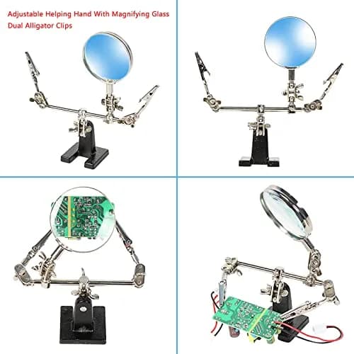 KYZHXVO 80W LCD Digital Soldering Iron Kit with Adjustable Temperature and Magnifying Glass | 200-450°C (392-842°F) thumbnail 6