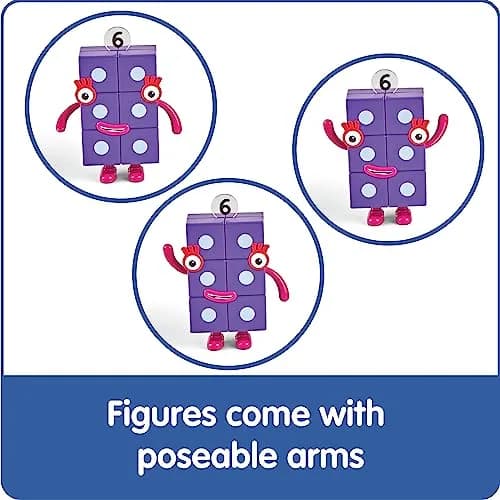 hand2mind Numberblocks Friends Six to Ten Figures – Official Licensed Character Action Set, Educational Toy, 6 Pieces, Plastic, 11.5 x 15 x 1.6 inches thumbnail 5