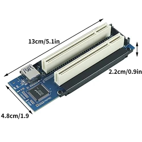 Trotwei Blue PCIe to PCI Adapter Card with USB 3.0 Cable | 3.2 oz (90.7 g) thumbnail 3