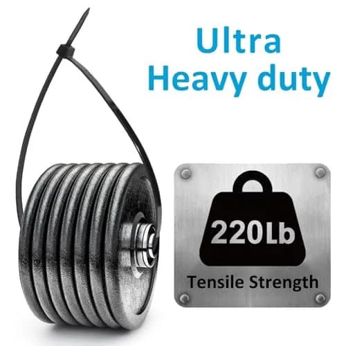 ANOSON Heavy Duty Zip Ties 24 inch | 220 lb Tensile Strength, 40 Pack, Black thumbnail 4