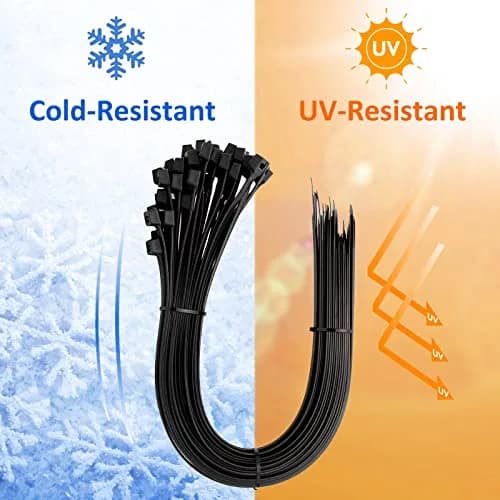 ANOSON Heavy Duty Zip Ties 24 inch | 220 lb Tensile Strength, 40 Pack, Black thumbnail 5