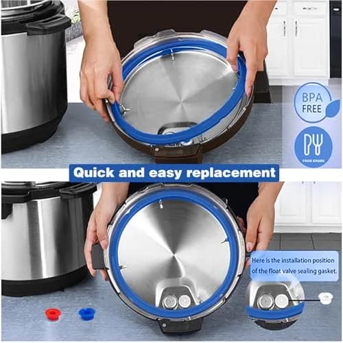 Fuator 8Qt Instant Pot Sealing Ring 3-Pack | Food-Grade Silicone Gasket for Instant Pot Duo, Lux, Ultra, Max, Nova, Smart Models thumbnail 6