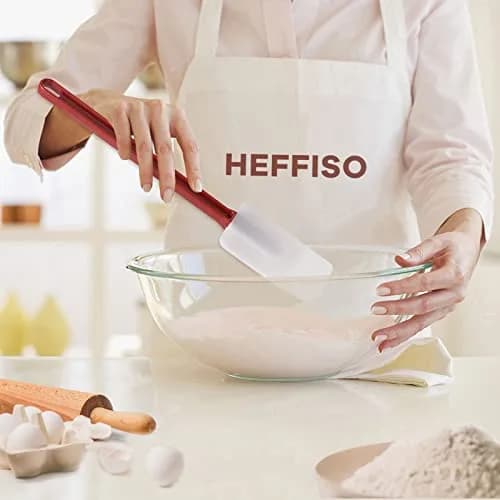 heffiso Silicone Rubber Spatula Set of 3, High Heat Set, Commercial Rubber Spatula Spoonula & Scrapers (9.5 Inches) thumbnail 6