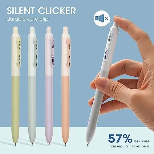 WRITECH Gel Pens Fine Point 0.5mm Blue Ink 8 Count | Smooth Ink Flow Writing Instrument thumbnail 3