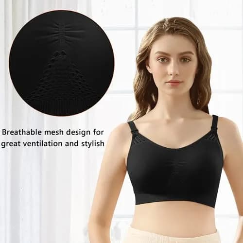 4HOW Hands-Free Pumping & Nursing Bra XX-Large | Adjustable Crossover Support for Breastfeeding Mothers thumbnail 6