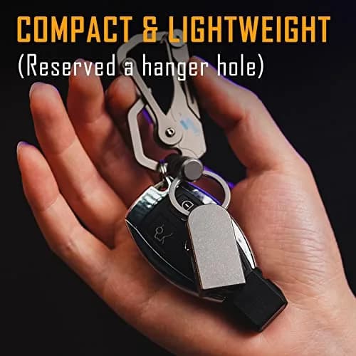KeyUnity KA25M Titanium Emergency Whistle | Ball-Free Dual-Tube Design, 130dB, Lightweight & Corrosion-Resistant thumbnail 4