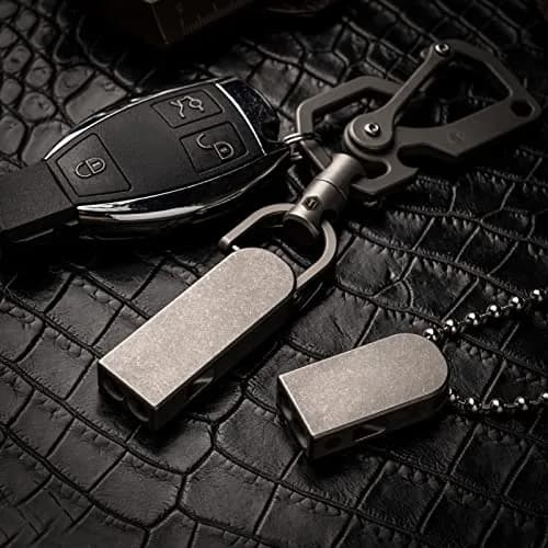 KeyUnity KA25M Titanium Emergency Whistle | Ball-Free Dual-Tube Design, 130dB, Lightweight & Corrosion-Resistant thumbnail 2