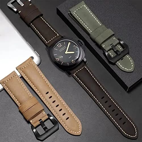 Niziruoup 24mm Leather Watch Band Vintage Genuine Leather Compatible with Panerai Men thumbnail 5