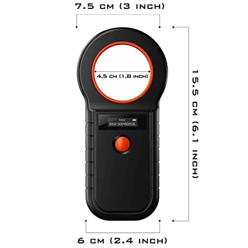 Smoostart Microchip Scanner ISO11784/85/FDX-B/EMID 128 Data Upload to PC | Faster Recognition, 128 Data Storage thumbnail 6