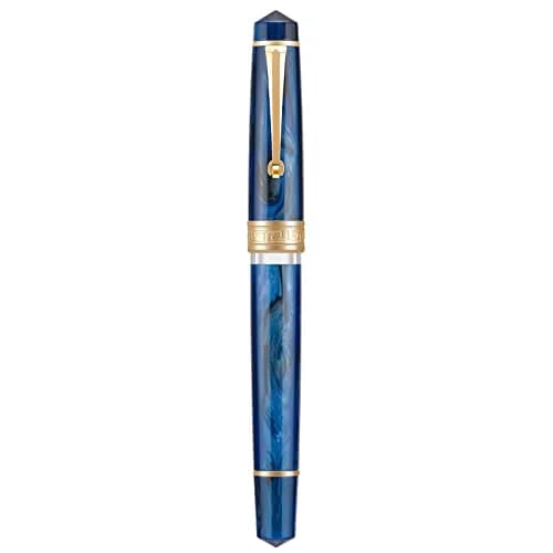 Asvine P20 Galaxy Blue Fountain Pen Piston Filling, Fine Point Smooth Writer with Gift Case | 0.5mm Nib thumbnail 2