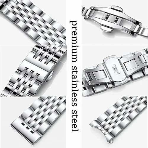 Niziruoup 20mm Stainless Steel Watch Band Strap with Curved Ends | Adjustable Size thumbnail 9