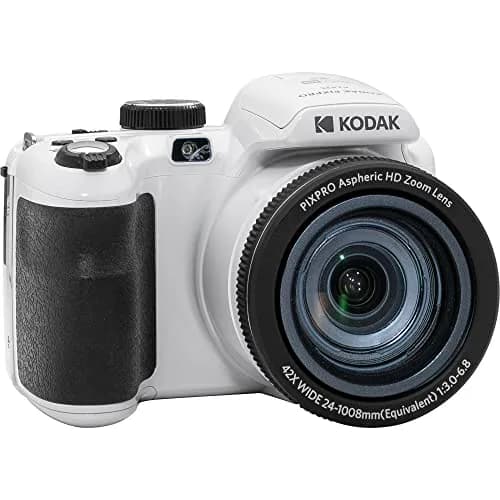 Kodak PIXPRO AZ425 Digital Camera with 42x Optical Zoom, 20MP CCD Sensor, 64GB Card & Accessories (White) thumbnail 3