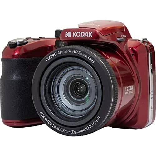 Kodak PIXPRO AZ425 Digital Camera with 42x Optical Zoom, 20MP CCD Sensor, 64GB Card & Accessories (Red) thumbnail 2