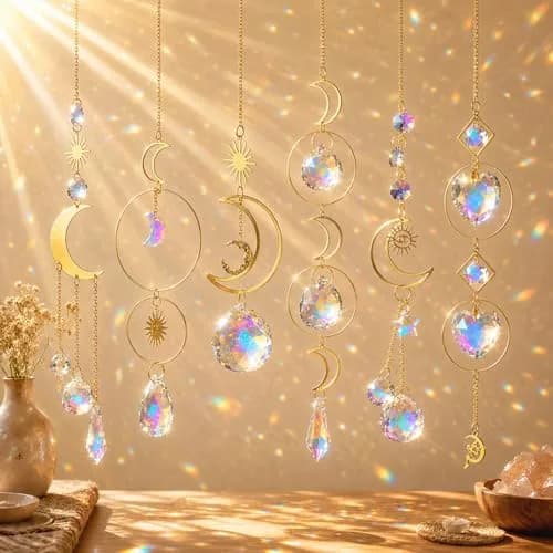 ilclviz Suncatcher Crystal Hanging Sun Catcher | Colorful Rainbows & Elegant Decor thumbnail 1