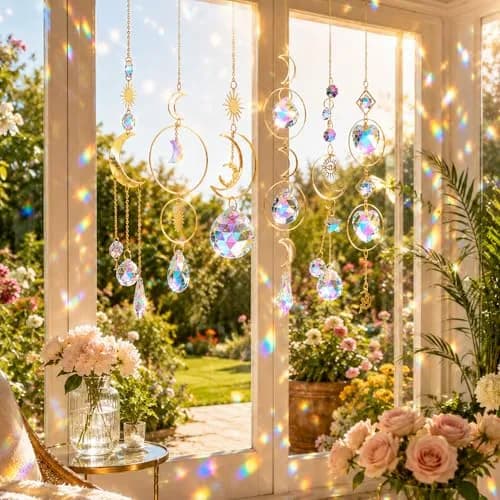 ilclviz Suncatcher Crystal Hanging Sun Catcher | Colorful Rainbows & Elegant Decor thumbnail 5