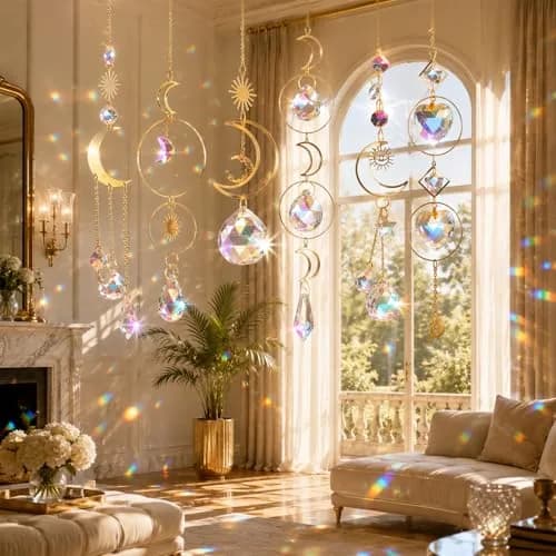 ilclviz Suncatcher Crystal Hanging Sun Catcher | Colorful Rainbows & Elegant Decor thumbnail 2