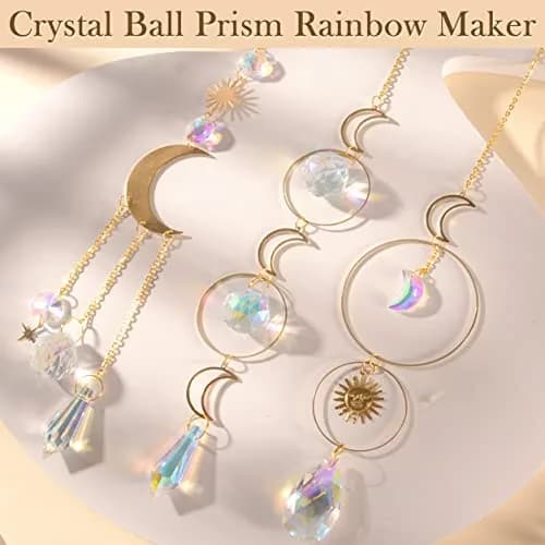 ilclviz Suncatcher Crystal Hanging Sun Catcher | Colorful Rainbows & Elegant Decor thumbnail 3