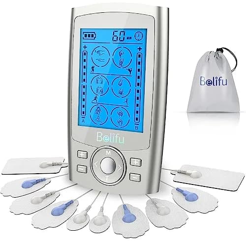 Belifu Dual Channel TENS EMS Unit 24 Modes Muscle Stimulator 120g (4.2oz) | Pain Relief Therapy for Home Use thumbnail 1