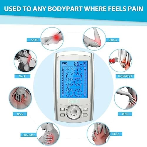 Belifu Dual Channel TENS EMS Unit 24 Modes Muscle Stimulator 120g (4.2oz) | Pain Relief Therapy for Home Use thumbnail 3