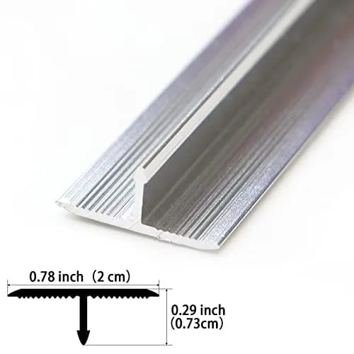 Trimold Aluminum T Molding Floor Transition Strip 2.9Ft Matte Silver | Seamless Floor Gap Bridging thumbnail 2