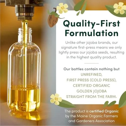 HobaCare Organic Jojoba Oil 16 oz | Moisturizing & Hair Care for All Skin Types thumbnail 3