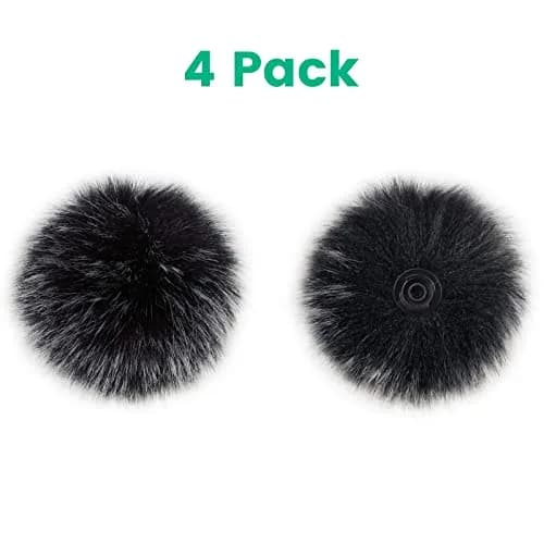 YEAOI 4-Pack Furry Windscreens for DJI MIC Transmitter (TX) | Noise Reduction & Voice Clarity thumbnail 6
