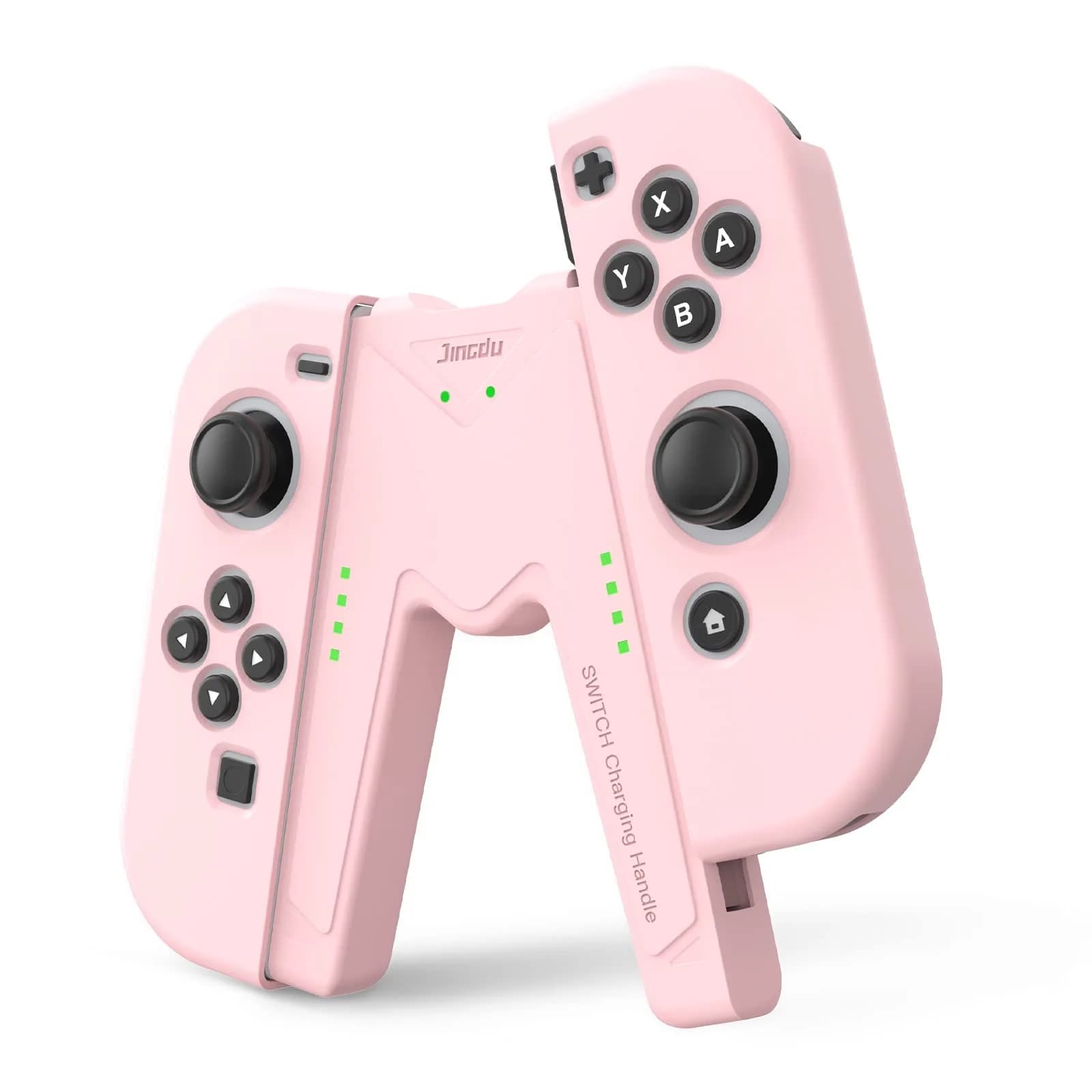 JINGDU Purple Joy-Con Charging Grip for Nintendo Switch & OLED | 45W Fast Charging — Pink