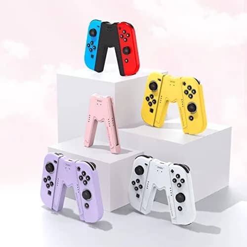 JINGDU Pink Switch Joy-Con Charging Grip with Indicators | 45W USB-C PD Charger thumbnail 6