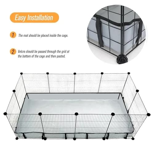 DZWLKJ Waterproof Guinea Pig Cage Liner 61x122cm (24x48 inches) | Easy Clean & Odor Control for Small Animals thumbnail 2