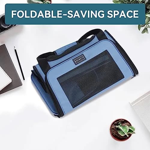 Petsfit Pet Carrier, Blue, Small & Medium Cats & Puppies | Airline Approved & Collapsible thumbnail 7