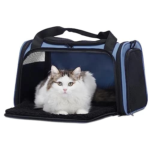 Petsfit Pet Carrier, Blue, Small & Medium Cats & Puppies | Airline Approved & Collapsible thumbnail 9
