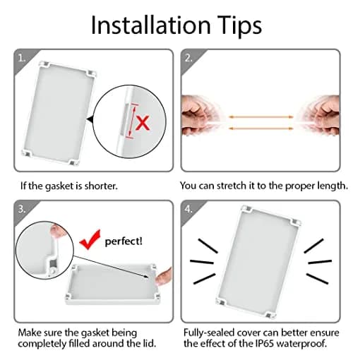 HoHaing Waterproof Plastic Junction Box IP65 6.2" x 3.5" x 2.4" | Weatherproof Electrical Enclosure thumbnail 4