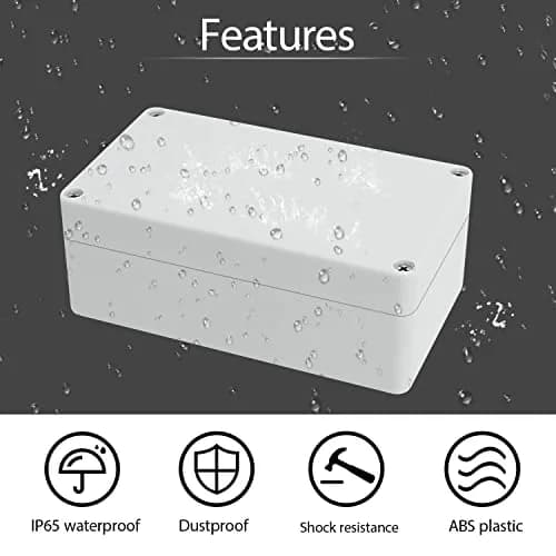 HoHaing Waterproof Plastic Junction Box IP65 6.2" x 3.5" x 2.4" | Weatherproof Electrical Enclosure thumbnail 7