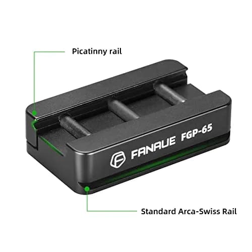 FANAUE FGP-65 Picatinny Arca-Swiss Compatible Rail Plate 6061 Aluminum | Anti-Slip Mount for Tripods thumbnail 4
