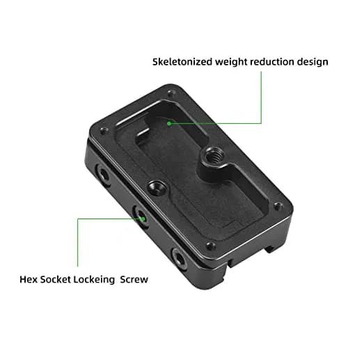 FANAUE FGP-65 Picatinny Arca-Swiss Compatible Rail Plate 6061 Aluminum | Anti-Slip Mount for Tripods thumbnail 3