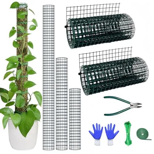 chicarry DIY Moss Pole Kit for Climbing Plants, 2.0m (6.6ft) Steel Mesh with Plier & Ties | Supports Monstera, Pothos, Philodendron Growth thumbnail 1