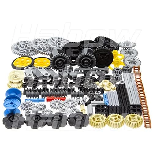 Habow 116pcs Technic Parts - Gears, Axle, Pin, Connector, Wheels | Building Blocks for Kids thumbnail 3