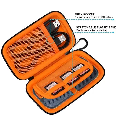 Lacdo Hard Carrying Case for SanDisk Portable SSD 500GB 1TB 2TB 4TB 8TB | Shockproof EVA Storage Bag thumbnail 4