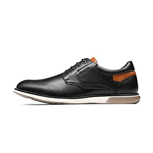Bruno Marc Men's Dress Oxfords Casual Derby Sneakers, Black, 13 | Breathable Faux Leather & Cushioned Insole thumbnail 5