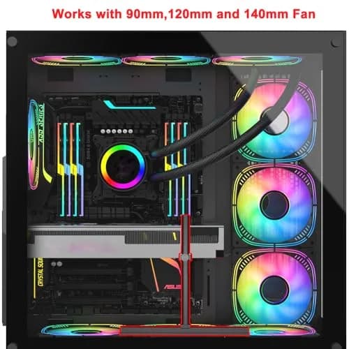 JOYJOM GPU Support Bracket Aluminum 136mm | Adjustable Anti Sag Video Card Stand thumbnail 3