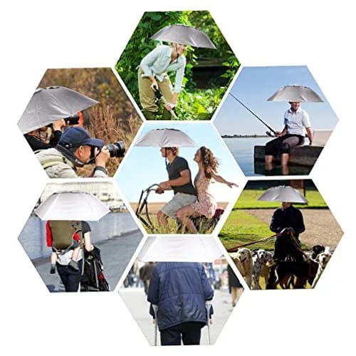 Luwint 36 Inch Umbrella Hat (2-Pack) | Hands-Free Sun & Rain Protection for Adults thumbnail 4