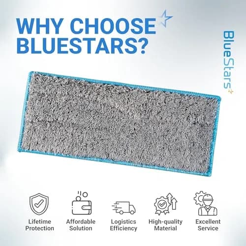 BlueStars 10 Packs m6 Washable Reusable Wet Mopping Pads Gray | Compatible with iRobot Braava Jet m6 Ultimate Robot Mop thumbnail 8