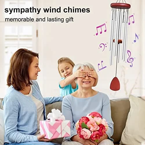 WENANA Large Aluminium Wind Chimes 91.44cm (36") | Soothing Melodic Outdoor Garden Decor thumbnail 3