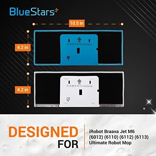 BlueStars 8 Pack m6 Microfiber Wet & Dry Mopping Pads | Compatible with iRobot Braava Jet M6 thumbnail 3