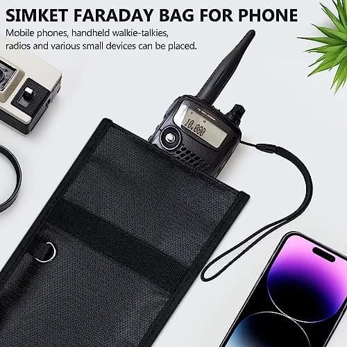 Simket 2 Pack Faraday Bags | Fireproof Waterproof Signal Blocker for Cell Phone & Keys thumbnail 7