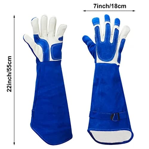 AOWPFVV Animal Handling Gloves Large 59.94 cm (23.6 in) | Bite Proof, Cut Resistant, Heat Resistant thumbnail 2