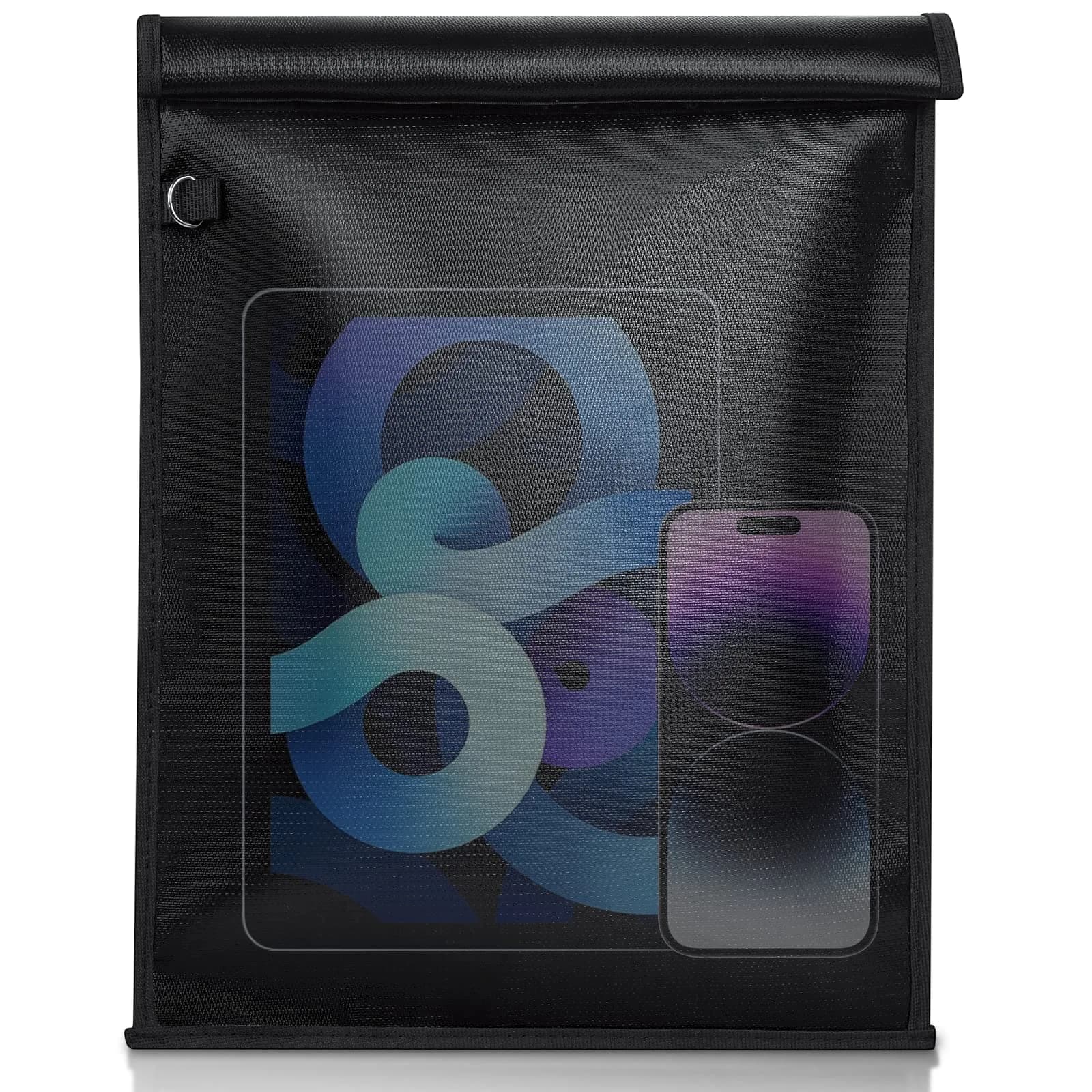 Simket 2 Pack Faraday Bags | Fireproof Waterproof Signal Blocker for Cell Phone & Keys — L(Size Up to Tablet)